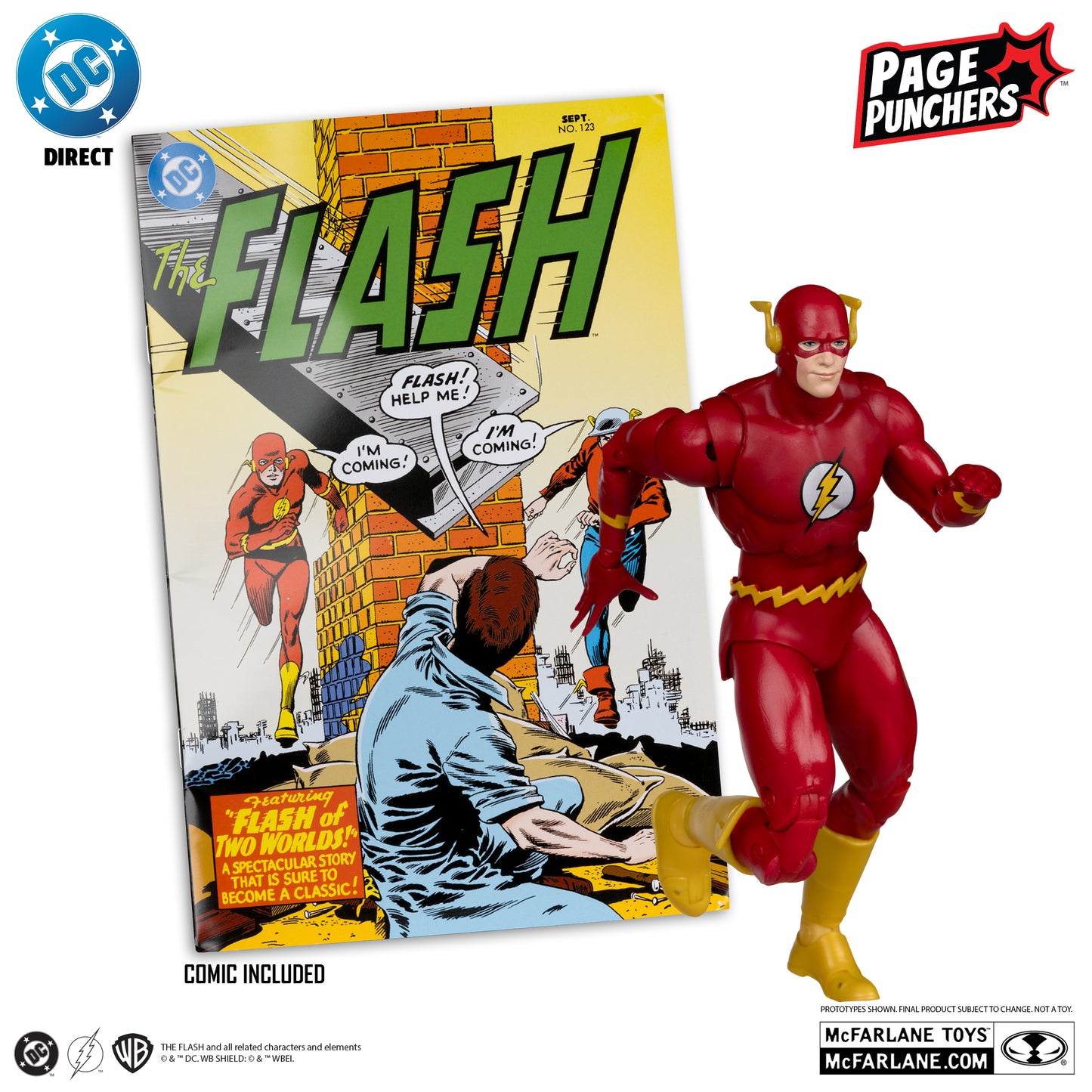 DC Page Punchers The Flash Barry Allen (The Flash #123) with Comic