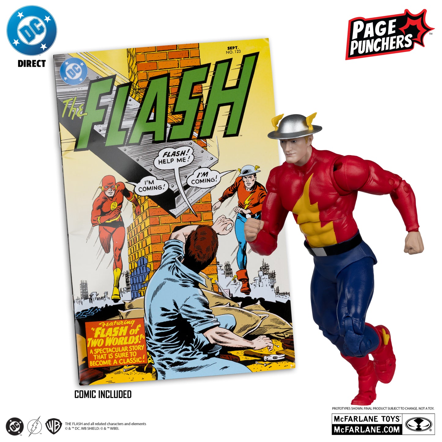 DC Page Punchers The Flash Jay Garrick (The Flash #123) with Comic