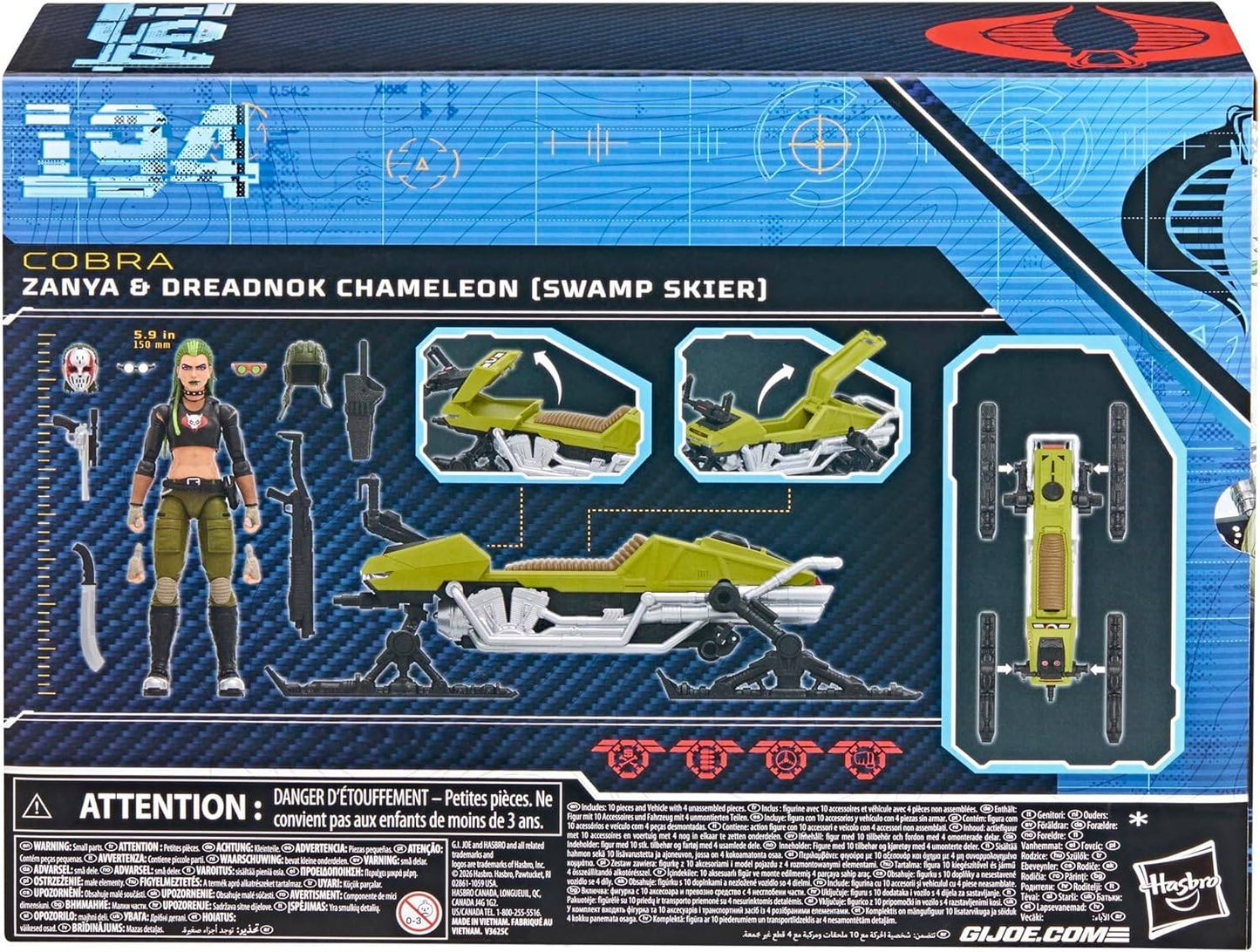 G.I. Joe Classified Cobra Zanya And Dreadnok Chameleon (Swamp Skier)