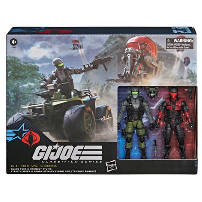[$109.99] G.I. Joe Classified Series "Battle in a Box" Snake Eyes & Varmint ATV vs. Stealth Viper & Trubble Bubble