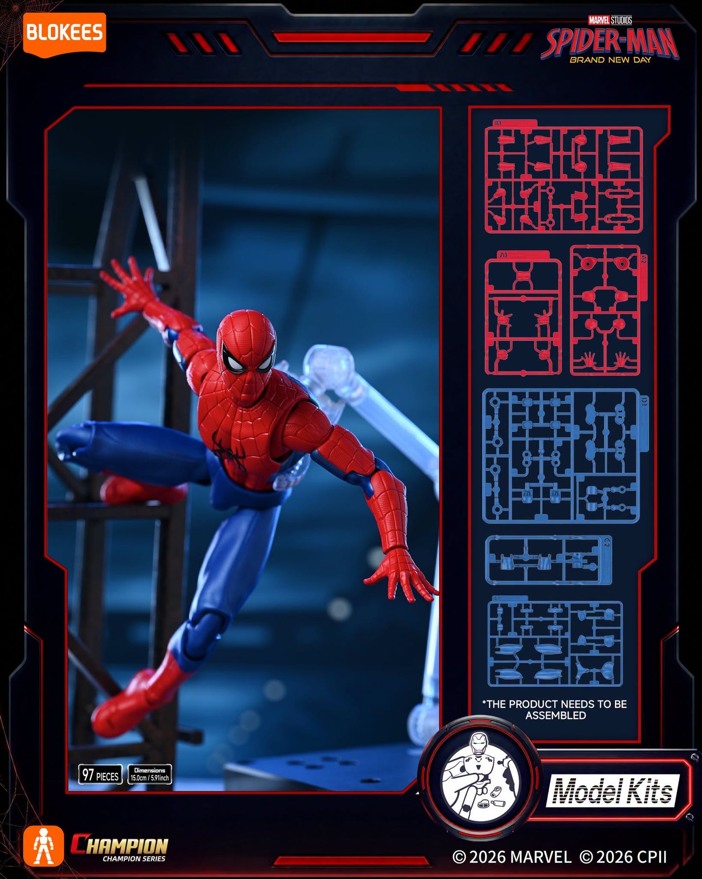 [$19.99] Blokees Marvel Brand New Day Spider-Man Champion Class Model Kit