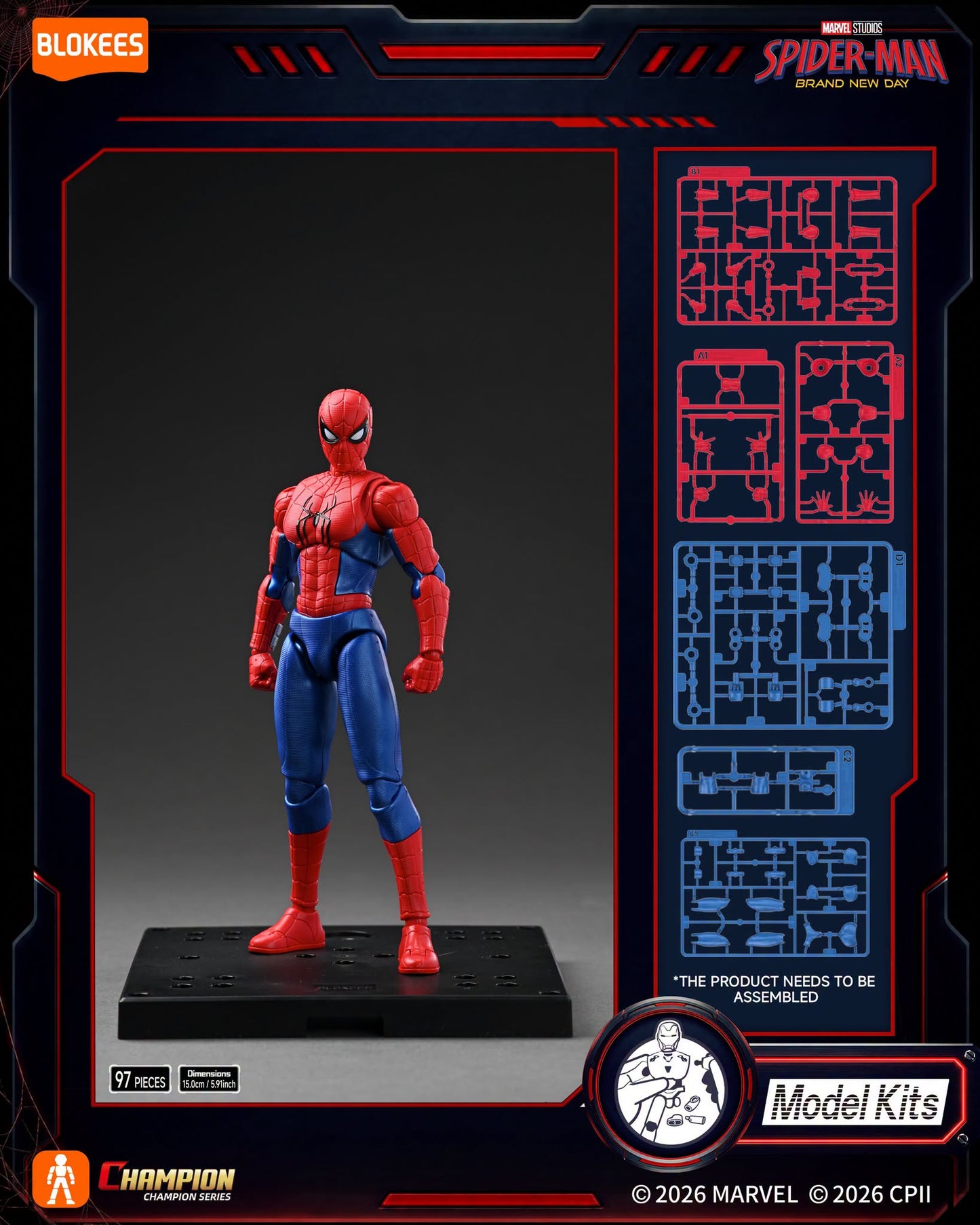[$19.99] Blokees Marvel Brand New Day Spider-Man Champion Class Model Kit