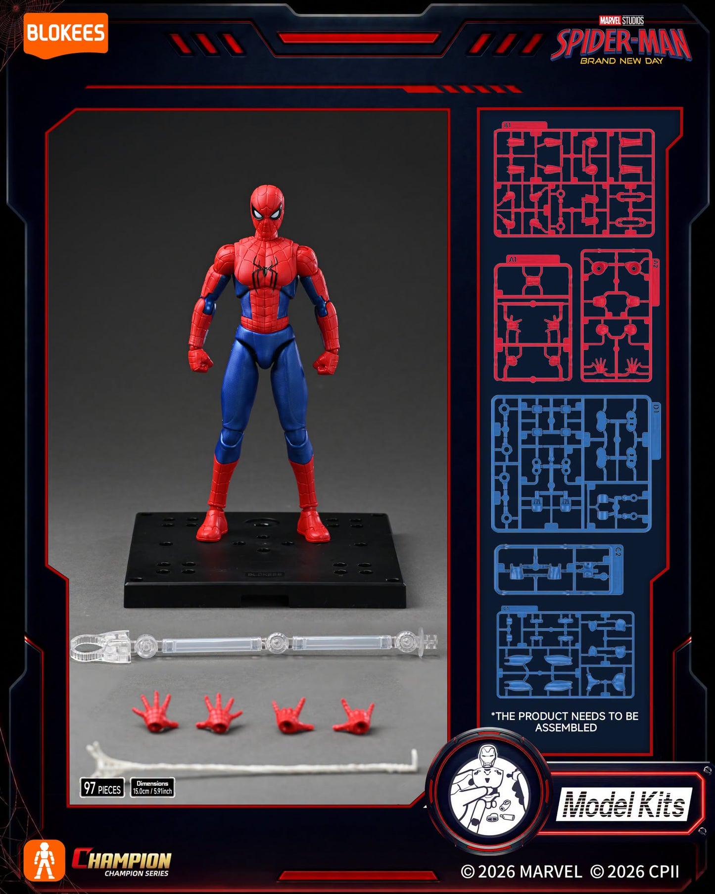 [$19.99] Blokees Marvel Brand New Day Spider-Man Champion Class Model Kit