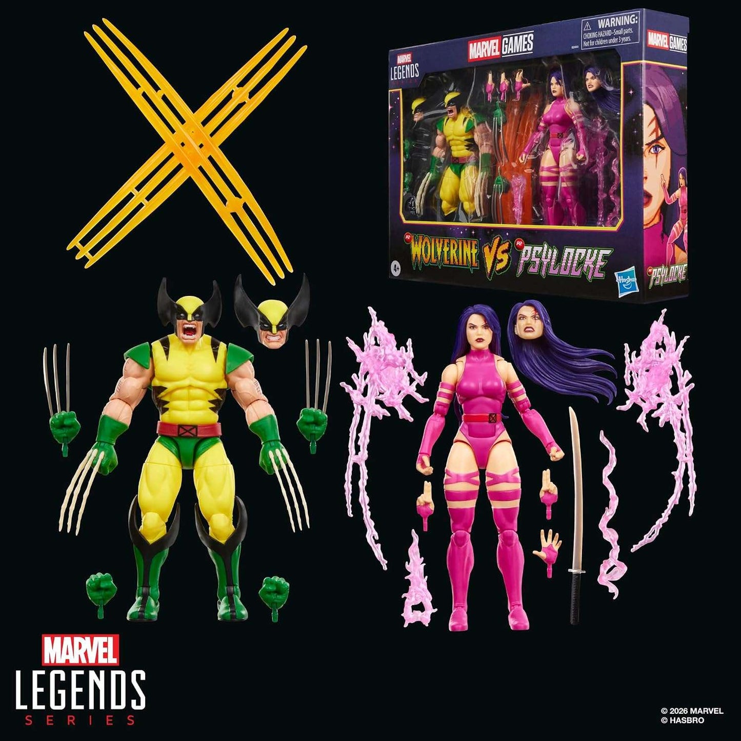 [$55.99] Marvel Legends Marvel Games Wolverine vs Psylocke (Player 3 Variants)