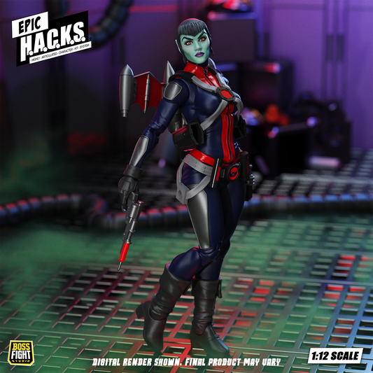 [$39.99] Epic H.A.C.K.S. Mercy Zaleska: Vampiron Secret Service 6-Inch Action Figure