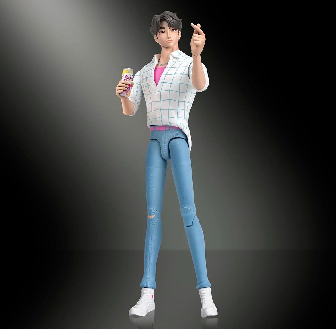 [$23.99] KPop Demon Hunters Saja Boys Jinu “Soda Pop" Action Figure