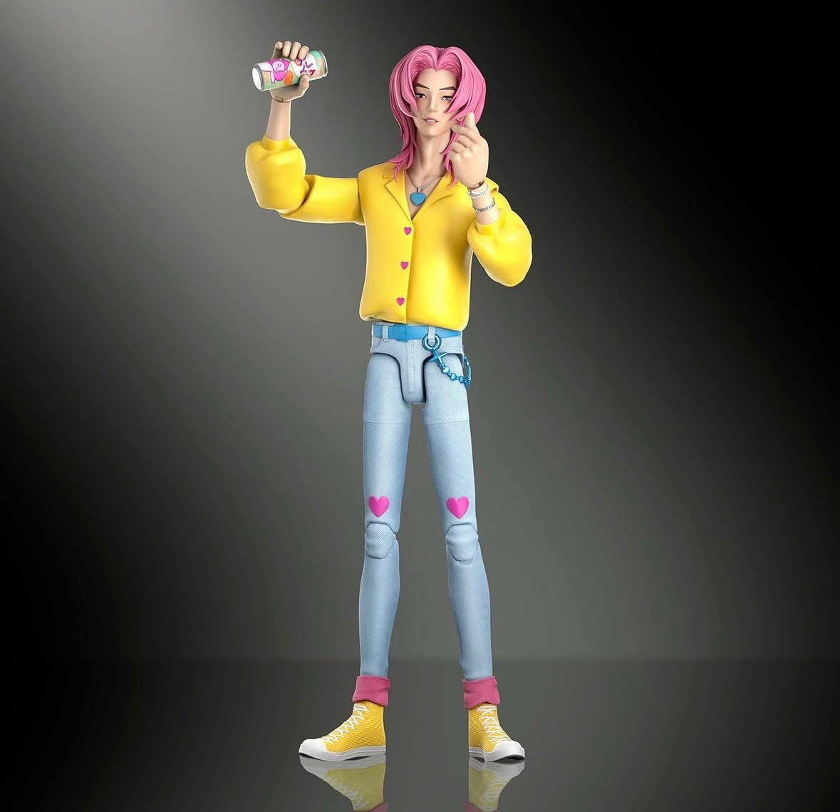 [$23.99] KPop Demon Hunters Saja Boys Romance “Soda Pop" Action Figure