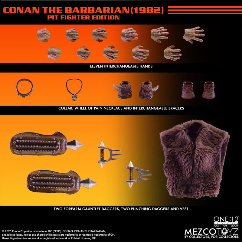 [$116.00] Mezco One:12 Collective Conan The Barbarian (1982): Pit Fighter Edition