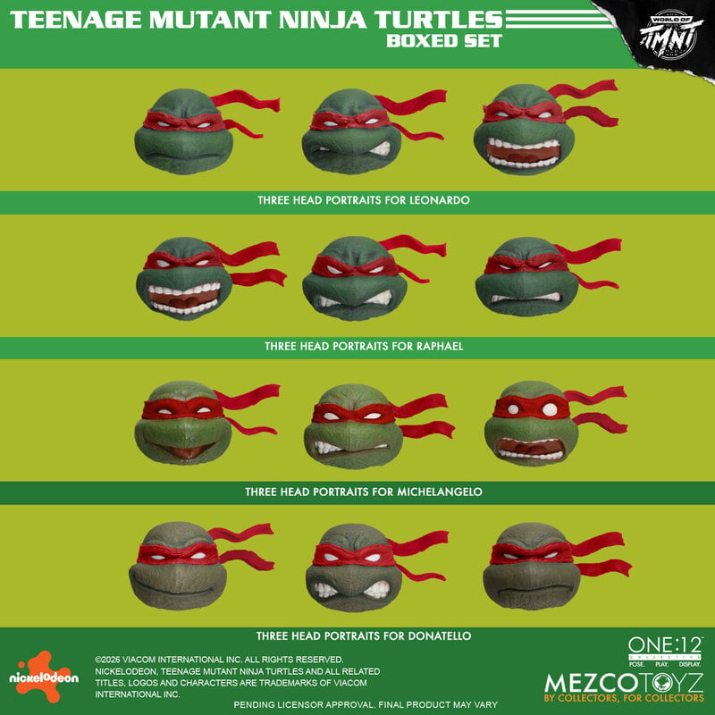 [$350.00] Mezco One:12 Collective Mirage Teenage Mutant Ninja Turtles Set