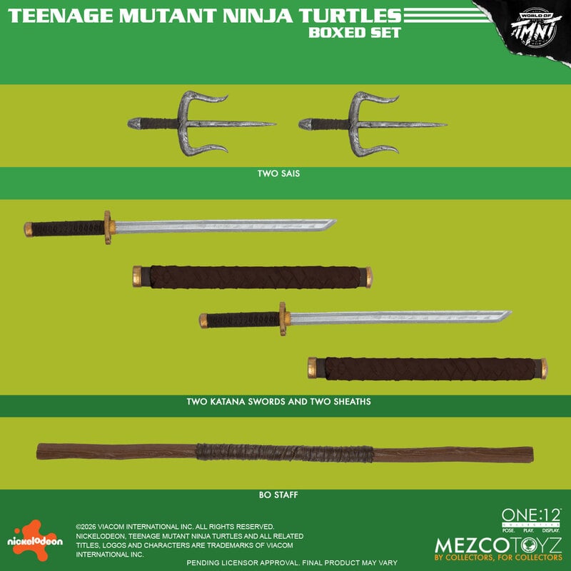 [$350.00] Mezco One:12 Collective Mirage Teenage Mutant Ninja Turtles Set